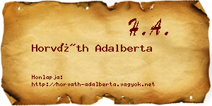Horváth Adalberta névjegykártya